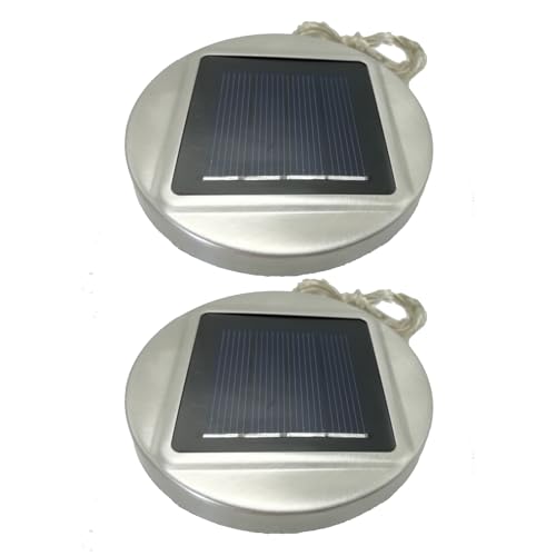 diwedaso 2 stücke/set Solar Ersatz Tops 5cm Für Garten Lichter Wasserdicht 2 stücke Runde Top Mit 30 LEDs ABS Solar Licht Ersatz von diwedaso