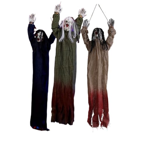 diwedaso 3 teilige Halloween Dekorationen für den Außenbereich, hängende Geister und gruselige Skelette für Hof, Baum, Veranda, Gartenparty Dekor diwedaso 3 teilige Halloween Dekorationen für den Außenbereich, hängende Geister und gruselige Skelette für Hof, Baum, Veranda, Gartenparty Dekor von diwedaso