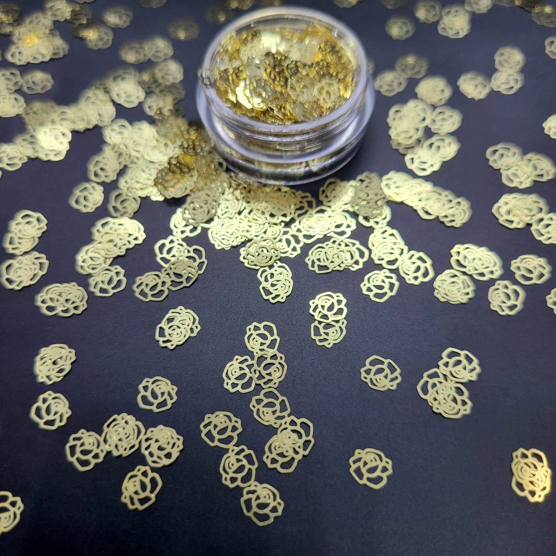 Gold Rose Nail Art Scheiben, Bastelbedarf Gold Rose Nail Art Scheiben, Bastelbedarf von diystencilca