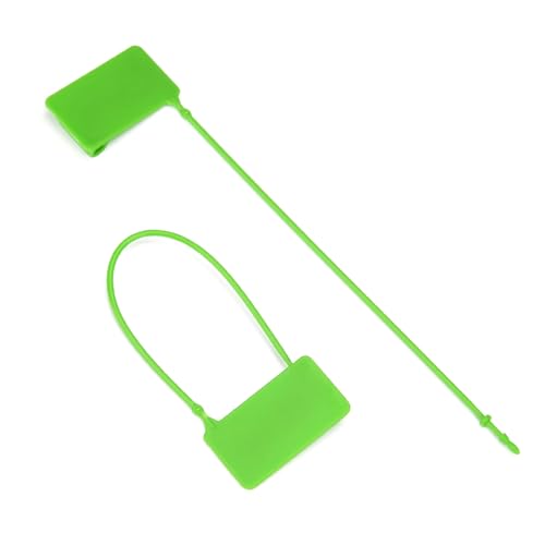 Tamper Seal 100 Stück nummerierte Sicherheitsvorhängeschlosssiegel aus Kunststoff, manipulationssicher, for Einmalgebrauch.(Green) von djgkENVQ