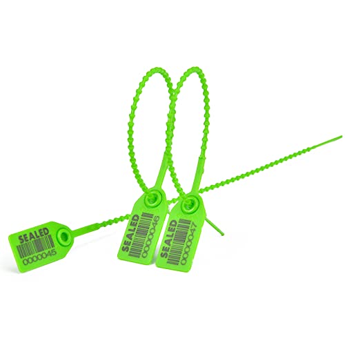 Tamper Seal 500 nummerierte Sicherheitsetiketten mit Manipulationssiegeln, Etiketten aus Kunststoff for Feuerlöscher(Green) von djgkENVQ