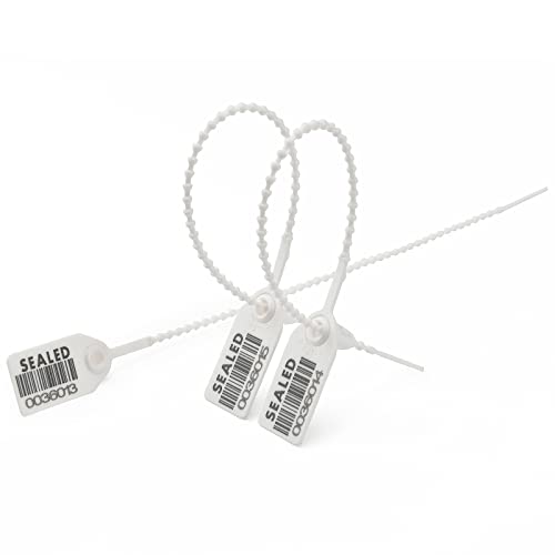 Tamper Seal 500 nummerierte Sicherheitsetiketten mit Manipulationssiegeln, Etiketten aus Kunststoff for Feuerlöscher(White) von djgkENVQ