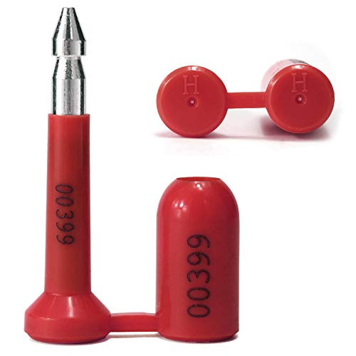Tamper Seal Bolzenplomben Hochsicherheits-Frachtcontainerplombe, Türriegel for Transporter(Red,10 PCS) von djgkENVQ