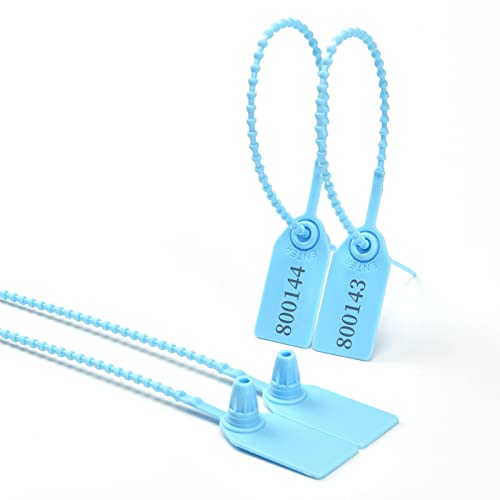 Tamper Seal Nummerierte Sicherheitsetiketten, selbstsicherndes Einweg-Versandetikett mit LKW-Siegel(Light Blue,500PCS) von djgkENVQ