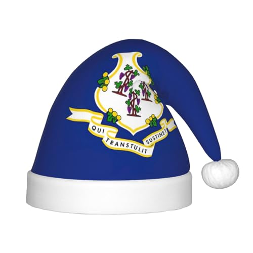 dkkuvt Connecticut Weihnachtsmütze mit Staatsflaggen-Druck, festlich, lustig, Unisex, für die meisten Weihnachtsfeiern, Urlaubsbedarf, Weihnachtsmützen dkkuvt Connecticut Weihnachtsmütze mit Staatsflaggen-Druck, festlich, lustig, Unisex, für die meisten Weihnachtsfeiern, Urlaubsbedarf, Weihnachtsmützen von dkkuvt