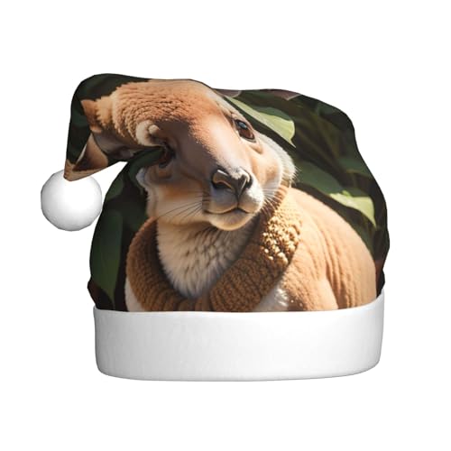 dkkuvt Funny For Kangaroo Weihnachtsmütze mit Zoo-Aufdruck, 53–60 cm, Weihnachtszubehör, Partyzubehör, Urlaub, Nikolausmütze dkkuvt Funny For Kangaroo Weihnachtsmütze mit Zoo-Aufdruck, 53–60 cm, Weihnachtszubehör, Partyzubehör, Urlaub, Nikolausmütze von dkkuvt