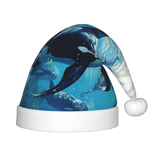 dkkuvt Killerwale schwimmen mit, Aufdruck, festlicher Spaß, Unisex, Weihnachtsmütze, für die meisten Weihnachtsfeiern, Urlaubsbedarf, Weihnachtsmützen dkkuvt Killerwale schwimmen mit, Aufdruck, festlicher Spaß, Unisex, Weihnachtsmütze, für die meisten Weihnachtsfeiern, Urlaubsbedarf, Weihnachtsmützen von dkkuvt