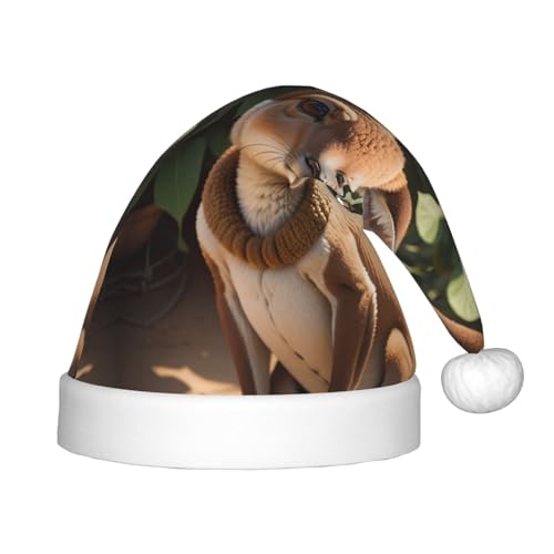 dkkuvt Lustig für Känguru-Zoo-Druck, festlicher Spaß, Unisex, Weihnachtsmütze, für die meisten Weihnachtsfeiern, Urlaubsbedarf, Weihnachtsmütze dkkuvt Lustig für Känguru-Zoo-Druck, festlicher Spaß, Unisex, Weihnachtsmütze, für die meisten Weihnachtsfeiern, Urlaubsbedarf, Weihnachtsmütze von dkkuvt