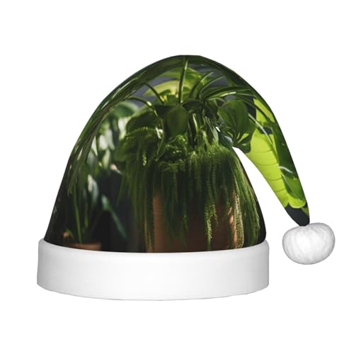 dkkuvt Monstera Deliciosa Bananen-Palmen-Druck, festlicher Spaß, Unisex, Weihnachtsmütze, für die meisten Weihnachtsfeiern, Urlaubsbedarf, Weihnachtsmützen dkkuvt Monstera Deliciosa Bananen-Palmen-Druck, festlicher Spaß, Unisex, Weihnachtsmütze, für die meisten Weihnachtsfeiern, Urlaubsbedarf, Weihnachtsmützen von dkkuvt
