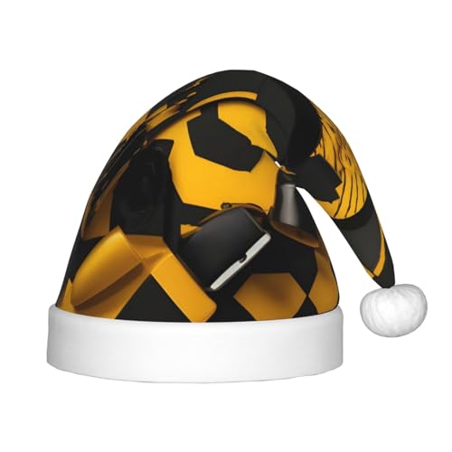 dkkuvt Mustard Yellow And Black Print Festive Fun Unisex Christmas Hat Most Xmas Parties Holiday Supplies Xmas Hats dkkuvt Mustard Yellow And Black Print Festive Fun Unisex Christmas Hat Most Xmas Parties Holiday Supplies Xmas Hats von dkkuvt