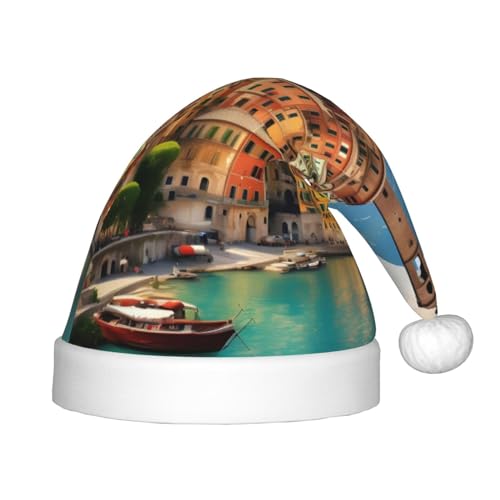 dkkuvt Schöner italienischer Druck, festlich, lustig, Unisex, Weihnachtsmütze, für die meisten Weihnachtsfeiern, Urlaubsbedarf, Weihnachtsmütze dkkuvt Schöner italienischer Druck, festlich, lustig, Unisex, Weihnachtsmütze, für die meisten Weihnachtsfeiern, Urlaubsbedarf, Weihnachtsmütze von dkkuvt