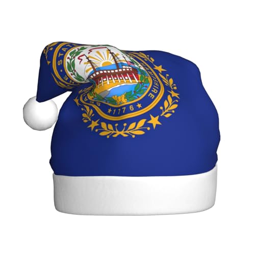 dkkuvt Weihnachtsmütze, Motiv: New Hampshire State Flagge, 53–60 cm, Weihnachtszubehör, Partyzubehör, Urlaub, Nikolausmütze dkkuvt Weihnachtsmütze, Motiv: New Hampshire State Flagge, 53–60 cm, Weihnachtszubehör, Partyzubehör, Urlaub, Nikolausmütze von dkkuvt
