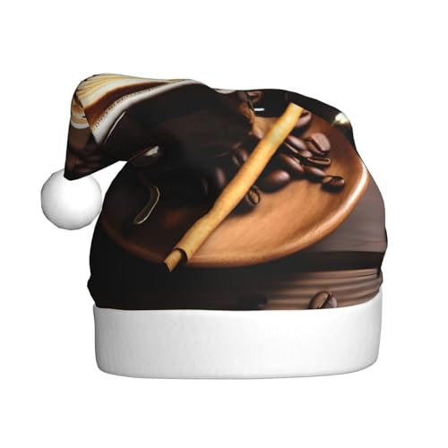 dkkuvt Weihnachtsmütze mit Herz-Kaffee-Aufdruck, 53–60 cm, Weihnachtszubehör, Partyzubehör, Urlaub, Nikolausmütze dkkuvt Weihnachtsmütze mit Herz-Kaffee-Aufdruck, 53–60 cm, Weihnachtszubehör, Partyzubehör, Urlaub, Nikolausmütze von dkkuvt