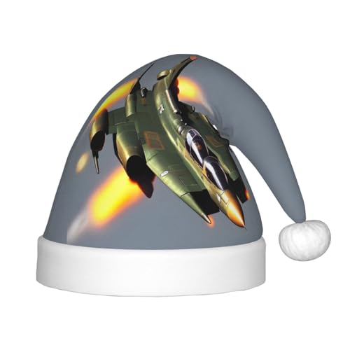 dkkuvt Weihnachtsmütze mit Jet-Kämpfer-Aufdruck, festlich, lustig, Unisex, für die meisten Weihnachtsfeiern, Urlaubsbedarf, Weihnachtsmütze dkkuvt Weihnachtsmütze mit Jet-Kämpfer-Aufdruck, festlich, lustig, Unisex, für die meisten Weihnachtsfeiern, Urlaubsbedarf, Weihnachtsmütze von dkkuvt