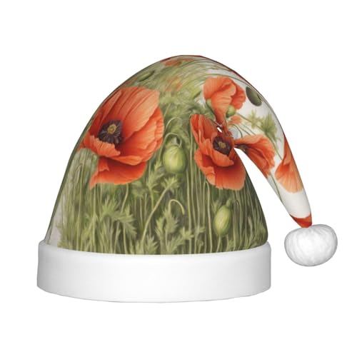 dkkuvt Weihnachtsmütze mit Mohnblumen-Aufdruck, festlich, lustig, unisex, für die meisten Weihnachtsfeiern, Urlaubsbedarf, Weihnachtsmütze dkkuvt Weihnachtsmütze mit Mohnblumen-Aufdruck, festlich, lustig, unisex, für die meisten Weihnachtsfeiern, Urlaubsbedarf, Weihnachtsmütze von dkkuvt