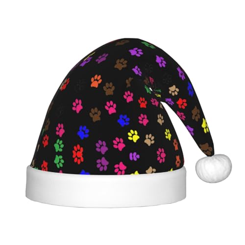 dkkuvt Weihnachtsmütze mit Pfotenabdruck, festlich, lustig, Unisex, für die meisten Weihnachtsfeiern, Urlaubsbedarf, Weihnachtsmütze dkkuvt Weihnachtsmütze mit Pfotenabdruck, festlich, lustig, Unisex, für die meisten Weihnachtsfeiern, Urlaubsbedarf, Weihnachtsmütze von dkkuvt