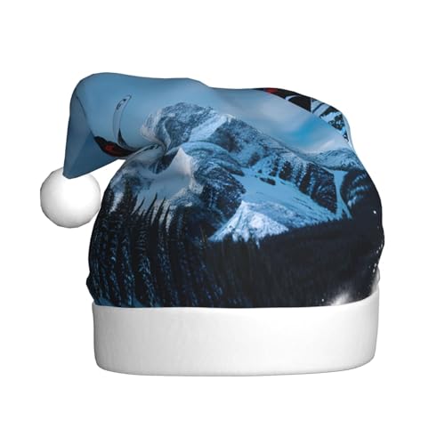dkkuvt Weihnachtsmütze mit Snowboard-Aufdruck, 53–60 cm, Weihnachtszubehör, Partyzubehör, Urlaub, Nikolausmütze dkkuvt Weihnachtsmütze mit Snowboard-Aufdruck, 53–60 cm, Weihnachtszubehör, Partyzubehör, Urlaub, Nikolausmütze von dkkuvt