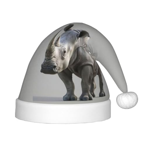 dkkuvt Weihnachtsmütze mit Tier-Nashorn-Druck, festlich, lustig, Unisex, für die meisten Weihnachtsfeiern, Urlaubsbedarf, Weihnachtsmütze dkkuvt Weihnachtsmütze mit Tier-Nashorn-Druck, festlich, lustig, Unisex, für die meisten Weihnachtsfeiern, Urlaubsbedarf, Weihnachtsmütze von dkkuvt