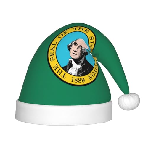 dkkuvt Weihnachtsmütze mit Washington-Flaggen-Druck, festlich, lustig, Unisex, für die meisten Weihnachtsfeiern, Urlaubszubehör, Weihnachtsmützen dkkuvt Weihnachtsmütze mit Washington-Flaggen-Druck, festlich, lustig, Unisex, für die meisten Weihnachtsfeiern, Urlaubszubehör, Weihnachtsmützen von dkkuvt