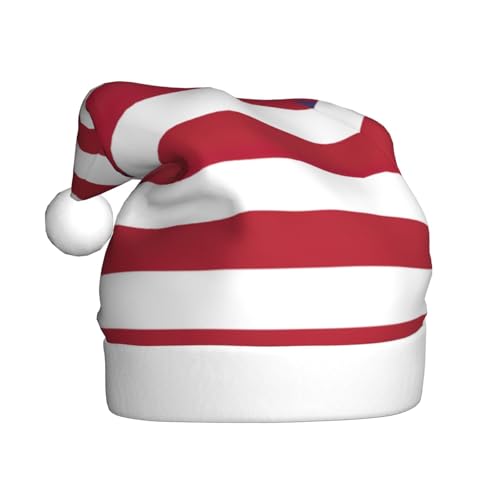 dkkuvt Weihnachtsmütze mit amerikanischer Flagge, 53 - 60 cm, Weihnachtszubehör, Partyzubehör, Urlaub, Nikolausmütze dkkuvt Weihnachtsmütze mit amerikanischer Flagge, 53 - 60 cm, Weihnachtszubehör, Partyzubehör, Urlaub, Nikolausmütze von dkkuvt