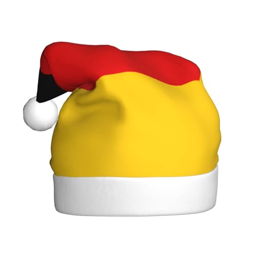dkkuvt Weihnachtsmütze mit deutscher Flagge, 53 - 60 cm, Weihnachtszubehör, Partyzubehör, Urlaub, Nikolausmütze dkkuvt Weihnachtsmütze mit deutscher Flagge, 53 - 60 cm, Weihnachtszubehör, Partyzubehör, Urlaub, Nikolausmütze von dkkuvt