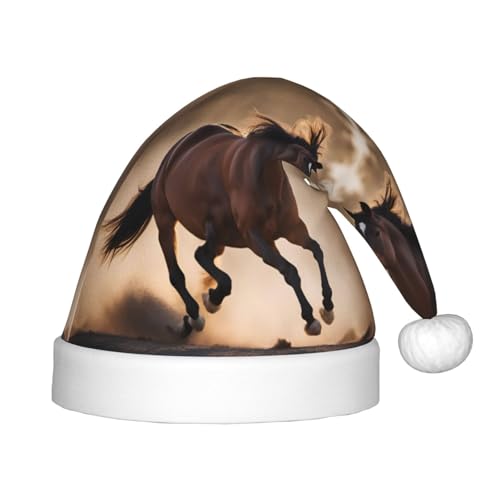 dkkuvt Weihnachtsmütze mit laufenden Pferden, Unisex, Weihnachtsmütze, für die meisten Weihnachtsfeiern, Urlaubsbedarf, Weihnachtsmütze dkkuvt Weihnachtsmütze mit laufenden Pferden, Unisex, Weihnachtsmütze, für die meisten Weihnachtsfeiern, Urlaubsbedarf, Weihnachtsmütze von dkkuvt