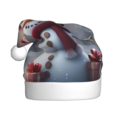dkkuvt Weihnachtsmütze mit niedlichem Schneemann, 53–60 cm, Weihnachtszubehör, Partyzubehör, Weihnachtsgeschenk, Weihnachtsmannmütze dkkuvt Weihnachtsmütze mit niedlichem Schneemann, 53–60 cm, Weihnachtszubehör, Partyzubehör, Weihnachtsgeschenk, Weihnachtsmannmütze von dkkuvt