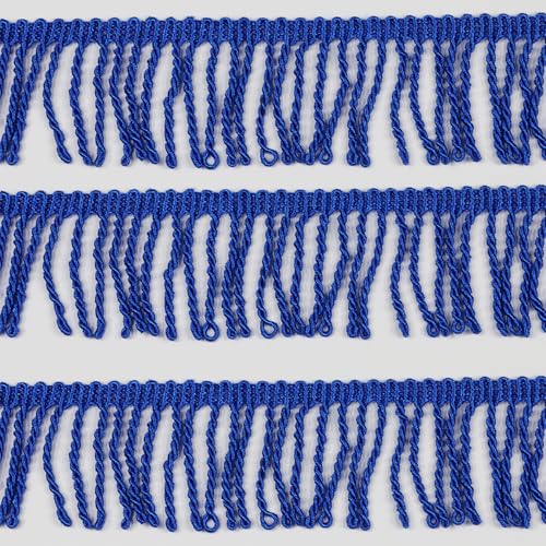 dlboboai 50 mm königsblaue Quasten-Spitzenborte – 9,1 m Polyester-Fransenband zum Nähen von Kleidung und Vorhängen dlboboai 50 mm königsblaue Quasten-Spitzenborte – 9,1 m Polyester-Fransenband zum Nähen von Kleidung und Vorhängen von dlboboai