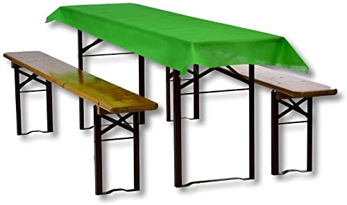 dm-folien gmbh Biertischdecke 0,80 x 100m - Tischtuchrolle/Tischdeko aus Vlies für Party/Event - abwaschbar (Grün) von dm-folien gmbh