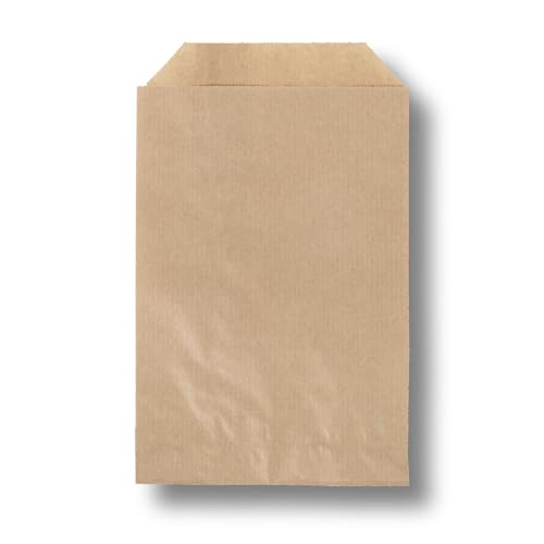 dm-folien gmbh Papiertüten 2.000 Stück | verschiedene Größen | braune Papierbeutel | Papiertaschen | kleine & große Tüten für Geschenke | unbedruckte Beutel aus Papier (2000, 120 x 180 + 20 mm) von dm-folien gmbh