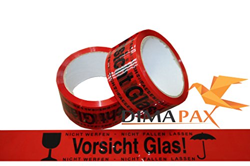 dimapax Klebeband Packband Paketklebeband Vorsicht Glas Leise ABROLLEND 12 Rollen dimapax Klebeband Packband Paketklebeband Vorsicht Glas Leise ABROLLEND 12 Rollen von dmpax