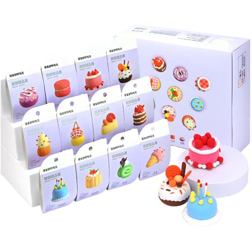 dmqdu Set aus luftgetrocknetem Ton, Modelliermasse für Tiere, Desserts/Dinosaurier, leichtes kreatives Kunsthandwerk, Spielzeug dmqdu Set aus luftgetrocknetem Ton, Modelliermasse für Tiere, Desserts/Dinosaurier, leichtes kreatives Kunsthandwerk, Spielzeug von dmqdu