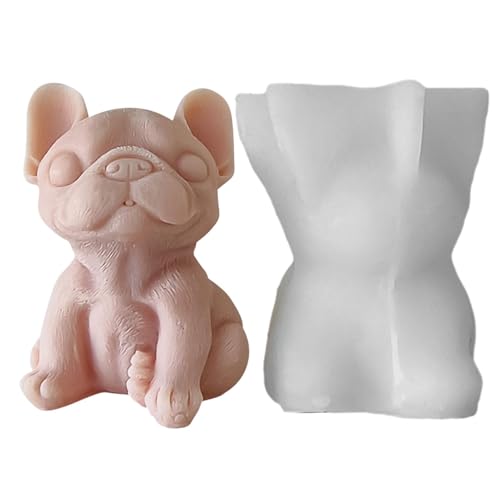 dmqdu Silikonformen für Hunde, niedliche Kerzenformen, Bulldogge, antihaftbeschichtet, verschleißfeste Gipsform, Mehrzweck-Kerzenform für Epoxidharz, Kuchen, dmqdu Silikonformen für Hunde, niedliche Kerzenformen, Bulldogge, antihaftbeschichtet, verschleißfeste Gipsform, Mehrzweck-Kerzenform für Epoxidharz, Kuchen, von dmqdu