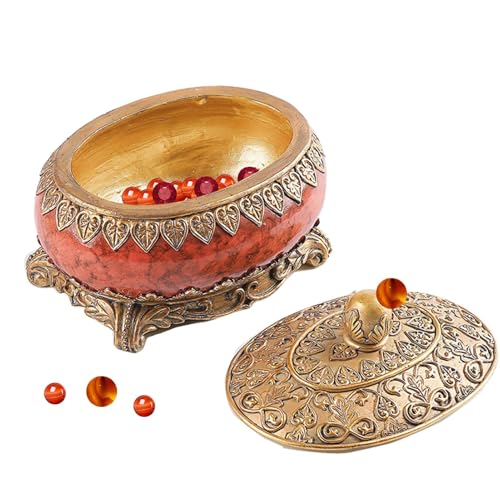 dmqdu Vintage-Schmuckschatulle – vielseitige antike Ringbox – zweilagige Schmuckschatulle für Damen, europäischer Vintage-Schmuck-Organizer, Rosenkranz-Box, Hochzeitsdekoration für Ohrringe von dmqdu