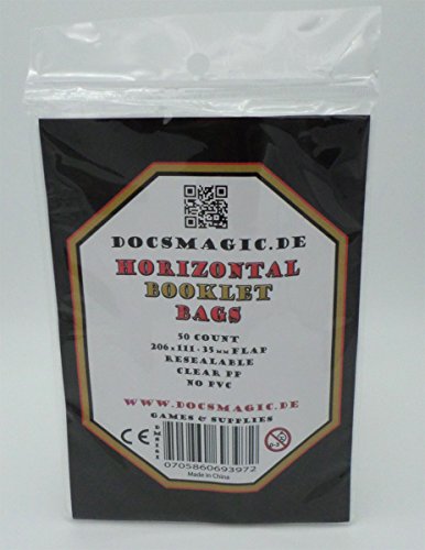 docsmagic.de 50 Resealable Horizontal Bags - 206 x 111 + 35 mm Flap von docsmagic.de
