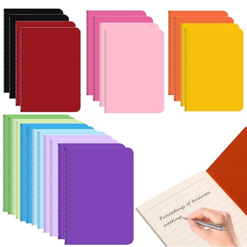dogmoon Notizblock A6 Blanko, 24 Stück 14 cm x 9 cm Notizblock, 12 Farben Tragbares Schulhefte, Schulheft A6 Kladde Notizbuch Klein für Kinder Studenten Schule Büro dogmoon Notizblock A6 Blanko, 24 Stück 14 cm x 9 cm Notizblock, 12 Farben Tragbares Schulhefte, Schulheft A6 Kladde Notizbuch Klein für Kinder Studenten Schule Büro von dogmoon