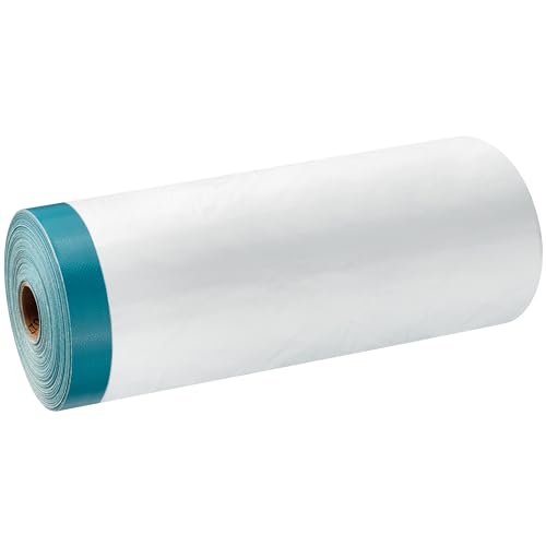 doitBau Abdeckfolie mit Gewebe Klebeband 2700mm x 16m Masker Malerfolie transparent von doitBau