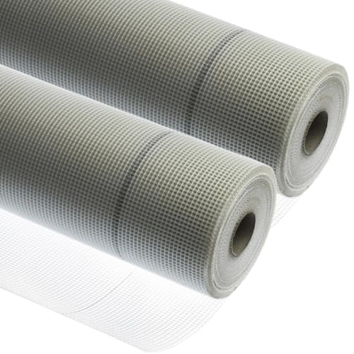 doitBau Armierungsgewebe – Putzgewebe Gittergewebe Innenputz – 75 g/m² Glasfaser, verschiebefest, Rissschutz & alkalibeständig – 1 m x 100 m Rollen 200 m² für Wand & Decke von doitBau