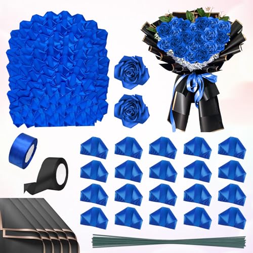 dolitify 400 Stück vorgefertigte Seiden-Rosenblätter zum Selbermachen, halbfertige Satinband-Rosenblätter mit Geschenkpapier-Stielen und Bändern für Hochzeit, Geburtstag, Urlaub, Party, Jahrestag dolitify 400 Stück vorgefertigte Seiden-Rosenblätter zum Selbermachen, halbfertige Satinband-Rosenblätter mit Geschenkpapier-Stielen und Bändern für Hochzeit, Geburtstag, Urlaub, Party, Jahrestag von dolitify