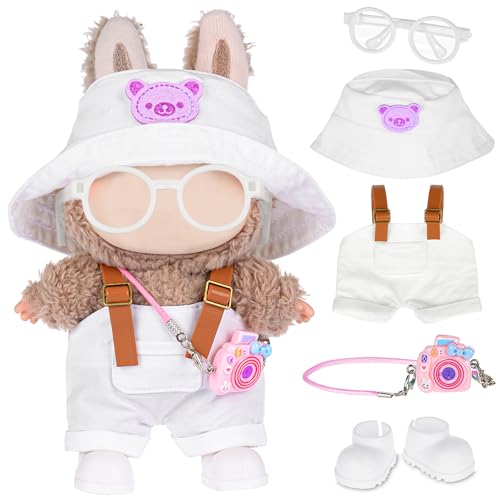 17 cm langes Mode-Puppen-Kleidungs- und Zubehör-Set beinhaltet: Hut, Overall, Schuhe, Brille und Tasche, niedliche Kleidung zum Verkleiden, einzigartiger Stil (Dolle nicht im Lieferumfang enthalten 17 cm langes Mode-Puppen-Kleidungs- und Zubehör-Set beinhaltet: Hut, Overall, Schuhe, Brille und Tasche, niedliche Kleidung zum Verkleiden, einzigartiger Stil (Dolle nicht im Lieferumfang enthalten von dollbie