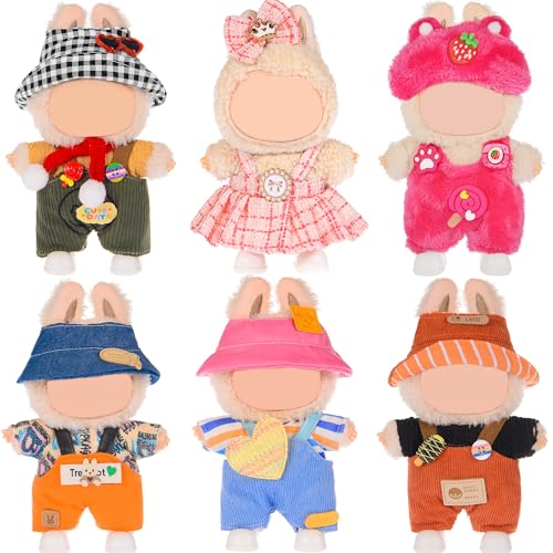 Insgesamt 6 Sets mit 17 cm Puppenkleidung, Outfits und Zubehör enthalten (Puppe und Brille sind nicht im Lieferumfang enthalten) von dollbie