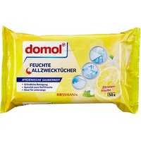 domol feuchte Allzweck-Reinigungstücher Citrus, 50 Tücher von domol