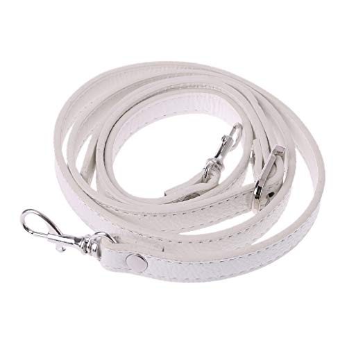 dongguan NUEEUDD Schultertasche Gurt 1 Stück 120cm PU Leder Schultertasche Griff DIY Handtasche Gurt Handtaschen Gürtel Gurt Taschen Zubehör Weiß Silber von dongguan