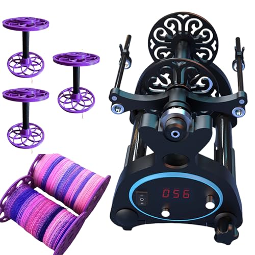 dosiwlatever 12V Electric Yarn Winder, Garnwickelmaschinen, 3 kleine Spulen, 800 U/min, Vorwärts- und Rückwärtsdrehen, Verzwirnen und Verdrehen von Wolle, Baumwolle und Fasern zu Garn,Black dosiwlatever 12V Electric Yarn Winder, Garnwickelmaschinen, 3 kleine Spulen, 800 U/min, Vorwärts- und Rückwärtsdrehen, Verzwirnen und Verdrehen von Wolle, Baumwolle und Fasern zu Garn,Black von dosiwlatever