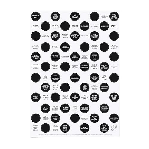 dot on Klebepunkte motivation 20 mm | 107 Sticker | perfekt als Ergänzung für alle dot on Kalender | Aufkleber Klebepunkte dots Planen Organisation Motivation Dekoration dot on Klebepunkte motivation 20 mm | 107 Sticker | perfekt als Ergänzung für alle dot on Kalender | Aufkleber Klebepunkte dots Planen Organisation Motivation Dekoration von dot on