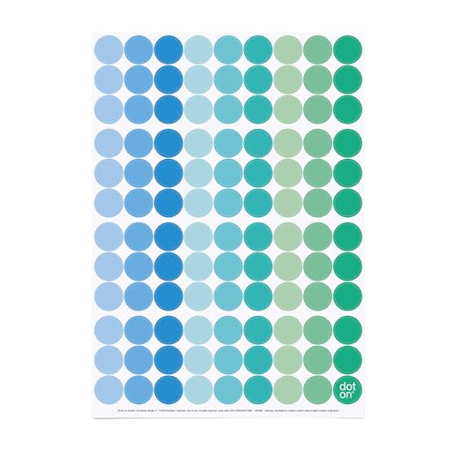dot on Klebepunkte aqua 20 mm | 107 Sticker | perfekt als Ergänzung für alle dot on Kalender | Aufkleber Klebepunkte dots Planen Organisation Motivation Dekoration dot on Klebepunkte aqua 20 mm | 107 Sticker | perfekt als Ergänzung für alle dot on Kalender | Aufkleber Klebepunkte dots Planen Organisation Motivation Dekoration von dot on