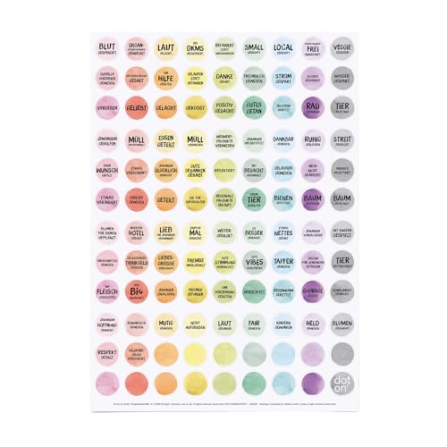 dot on Klebepunkte karma 20 mm | 107 Sticker | perfekt als Ergänzung für alle dot on Kalender | Aufkleber Klebepunkte dots Planen Organisation Motivation Dekoration Karmapunkte dot on Klebepunkte karma 20 mm | 107 Sticker | perfekt als Ergänzung für alle dot on Kalender | Aufkleber Klebepunkte dots Planen Organisation Motivation Dekoration Karmapunkte von dot on