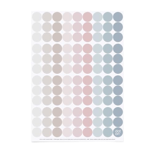 dot on Klebepunkte nordic 20 mm | 107 Sticker | perfekt als Ergänzung für alle dot on Kalender | Aufkleber Klebepunkte dots Planen Organisation Motivation Dekoration von dot on