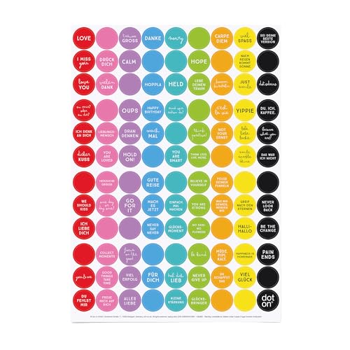 dot on Klebepunkte saying 20 mm | 107 Sticker | perfekt als Ergänzung für alle dot on Kalender | Aufkleber Klebepunkte dots Planen Organisation Motivation Dekoration dot on Klebepunkte saying 20 mm | 107 Sticker | perfekt als Ergänzung für alle dot on Kalender | Aufkleber Klebepunkte dots Planen Organisation Motivation Dekoration von dot on