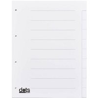dots Ordnerregister DIN A4 Vollformat blanko weiß 10-teilig, 5 Satz von dots